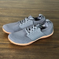 Whitin Mens W63 Walking Shoes Lace Up Minimalist Barefoot Gray Knit 42 EU 9 US