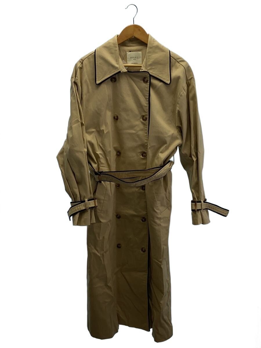 Amail Trench Coat/Free/Cotton/Beg/Plain/023251001 3428