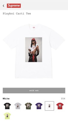 Supreme x Playboi Carti Photo Tee 'White' (FW25) - Size M | eBay