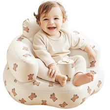 Inflatable Baby Seat for Learning to Sit Feeding with Built-in Air Pump