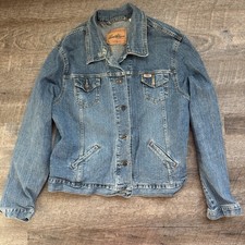 Levi Strauss Signature Trucker Jacket Blue Denim Medium Wash Size XL Outerwear