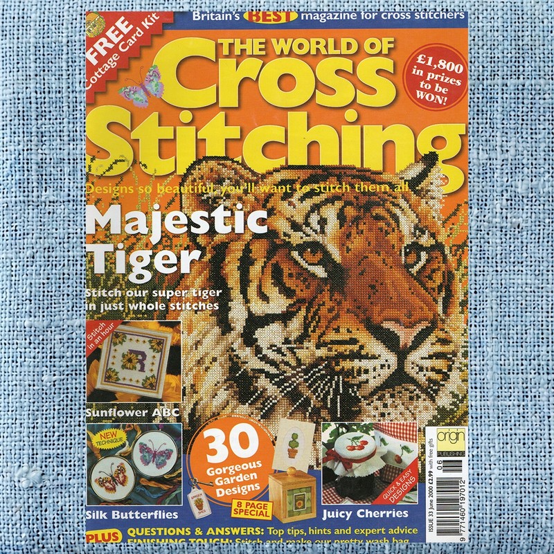 The World of Cross Stitching magazine, Issue 33, June 2000, Vintage.