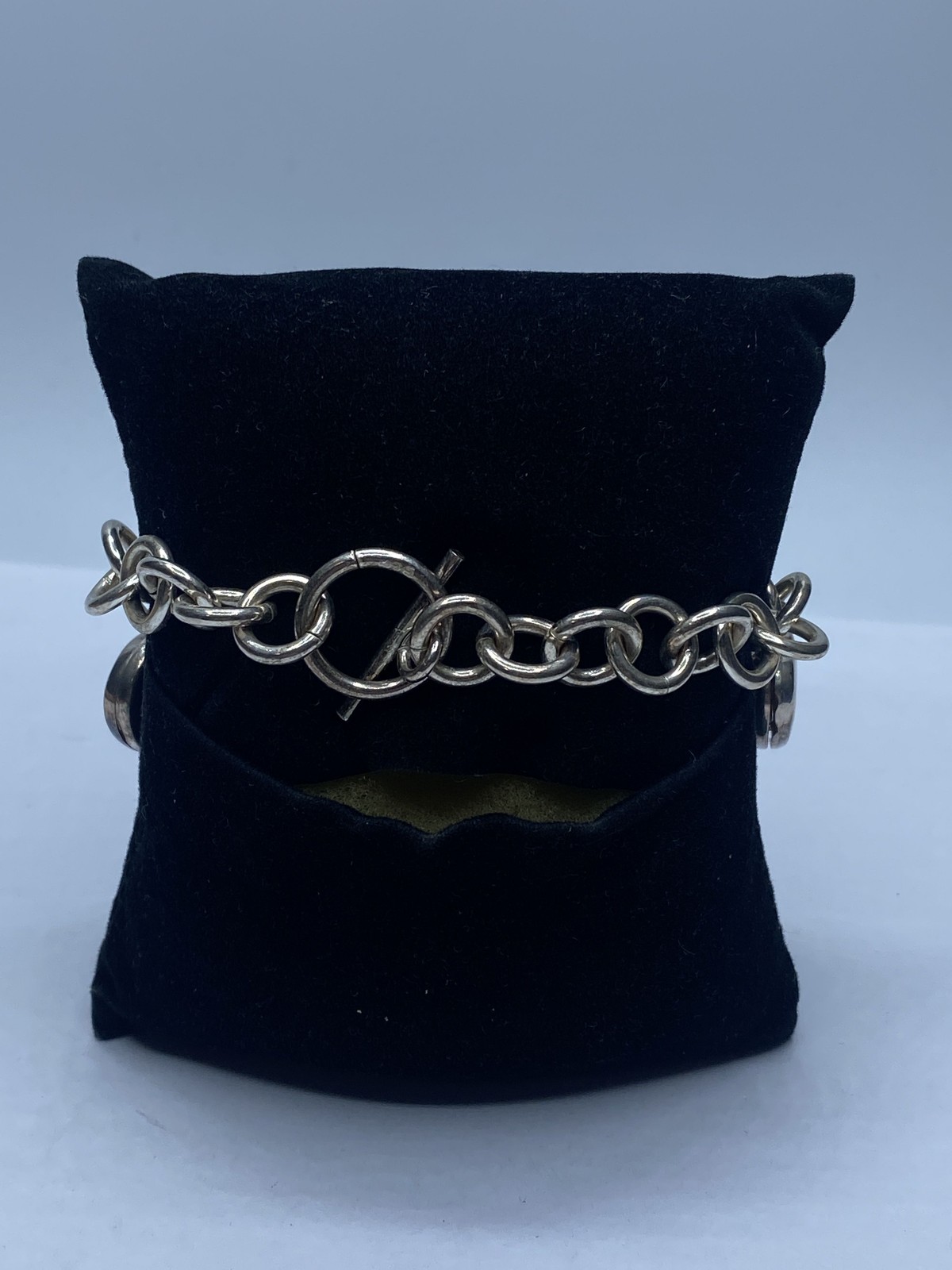 Sterling Silver Multi Charm Lockett Toggle Bracel… - image 4