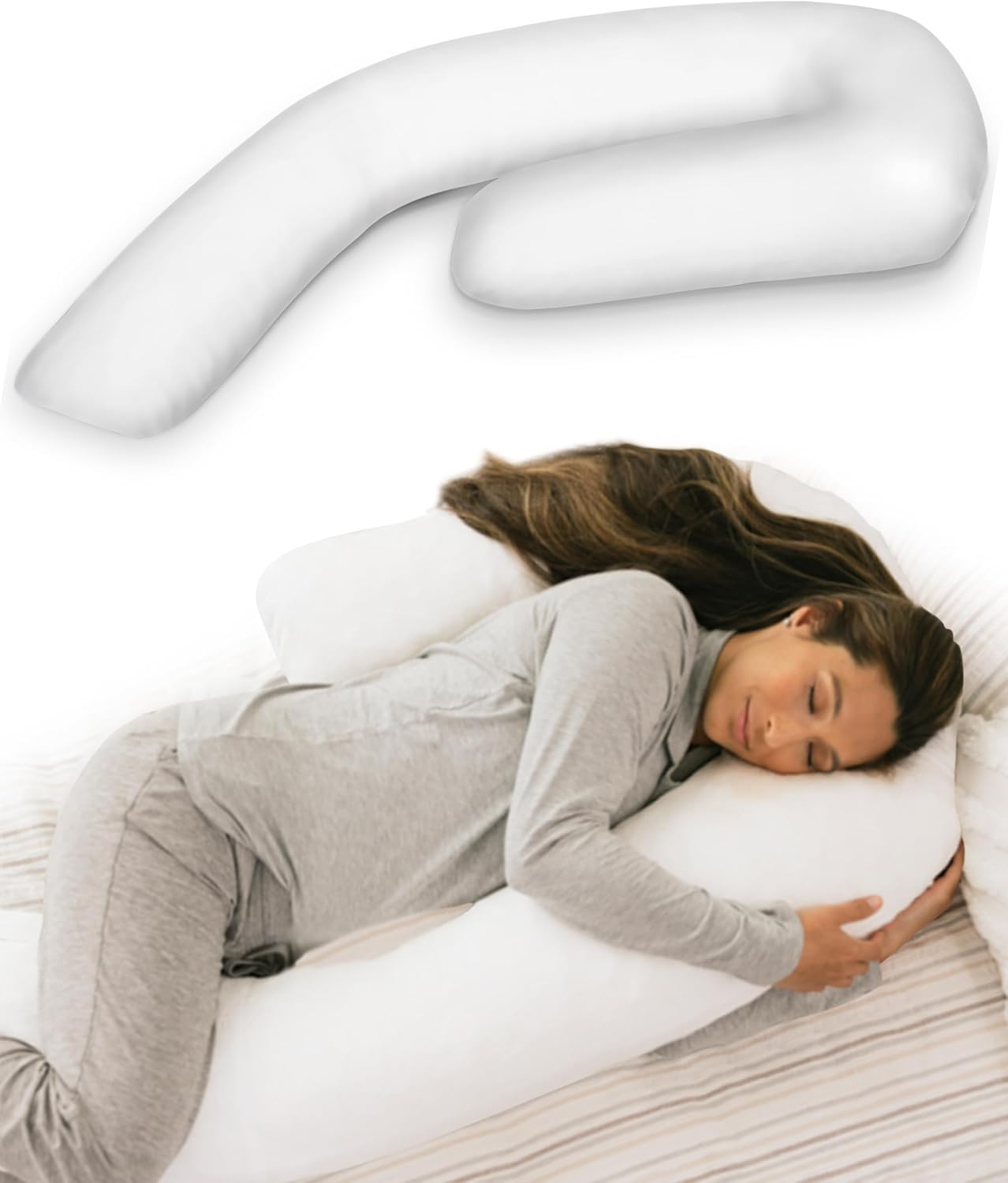 Medcline Therapeutic Full Length Body Pillow, Adjustable Shredded Memory Foam Pi