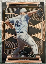 2020 Panini Chronicles Obsidian Electric Etch Orange /50 Brendan McKay Rookie RC