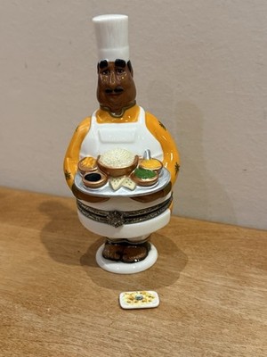 India Chef Trinket Box by Cooking Club of America w Trinket  Cal Cutta  5.5 