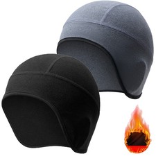 Winter Helmet Liner Skull Cap Fleece Lined Warmer Cycling Cap Thermal Beanie Hat