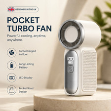 Portable Handheld Fan USB Rechargeable Turbo Mini Ice Cooling Mini~UK