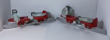 Vintage Metal Plastic Ice Skates Red
