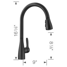 Blanco 443027: Atura Collection Pull-Down Kitchen Faucet 1.5 GPM - Matte Black