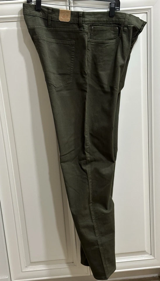 Pantalones de mezclilla elásticos calce recto J Crew 770 para hombre etiqueta lavado oscuro talla 38/32 verde Foto 3 de 4