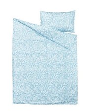 Twin Duvet Cover  Pillowcase Bed Set White Blue Floral Ikea Cymbalblomma NEW