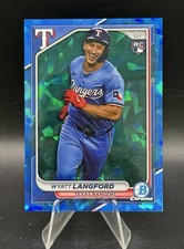 WYATT LANGFORD 2024 Bowman Chrome Sapphire Rookie Image Variation SSP #71 RC