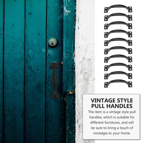 10 piezas 4 pulgadas estilo retro mango de cajón forma de albóndiga tirador perilla de anillo para - Imagen 6 de 12