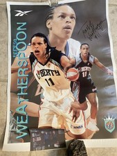 Vintage WNBA Theresa Weatherspoon Autographed Poster New York Liberty Team #11