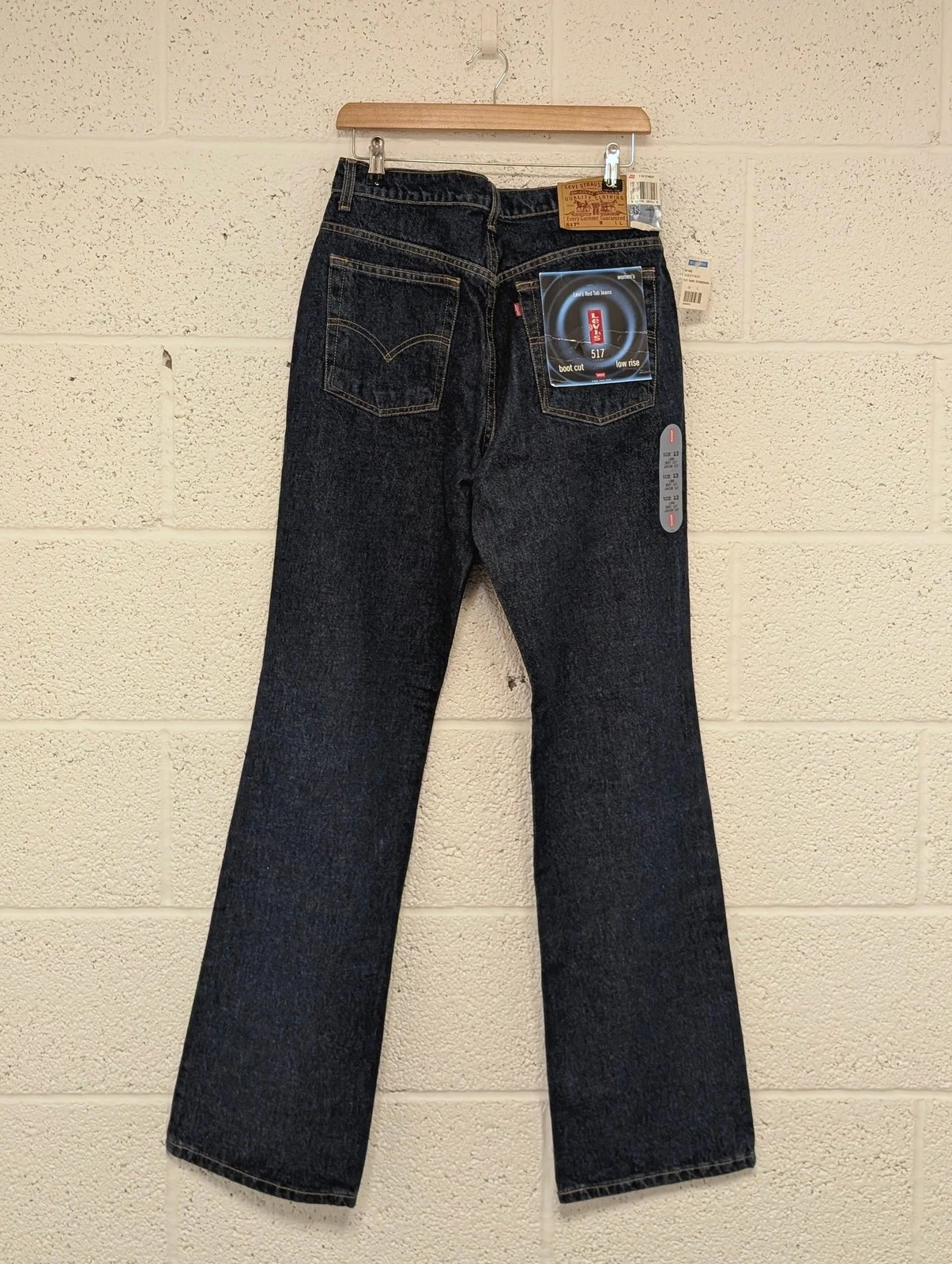 Levi's 517 Boot Cut Jeans Women's Dark Denim Junior Low Rise Size 13 L / W30 L34