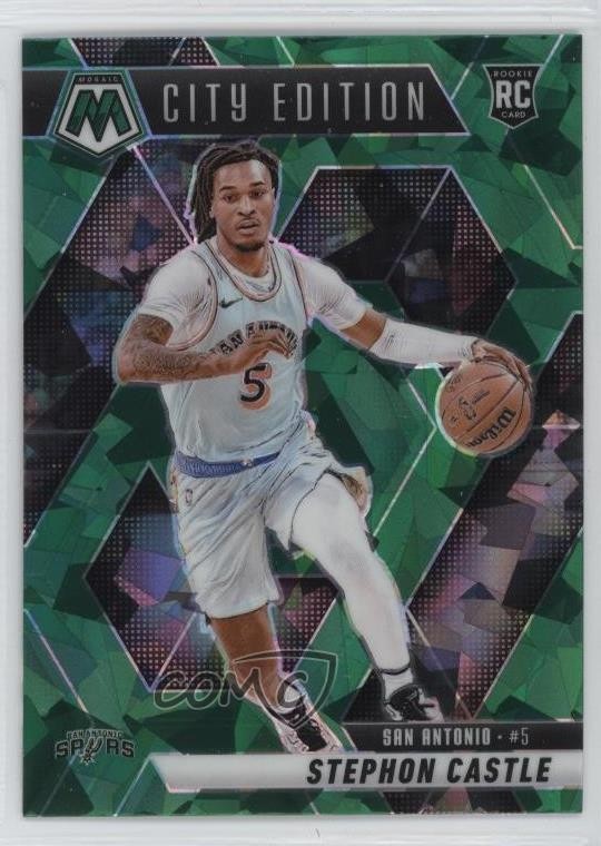 2024-25 Panini Mosaic City Edition Green Ice Prizm Stephon Castle #290 Rookie RC