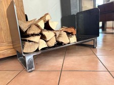 Kaminholzregal Brennholzregal Metall Kaminholzablage Brennholzlager Stapehilfe
