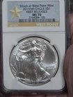 Beautiful 2013-W Silver Eagle First Release NGC MS70 West Point