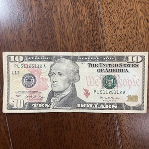 Fancy Serials Numbers “REPEATERS” Trinary $10 2017A PL(51125112)A