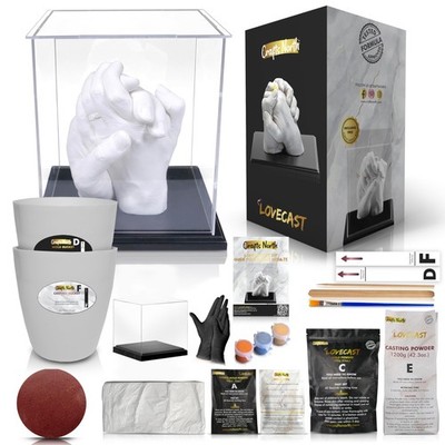 Crafts North Hand Casting DIY Kit for 6 inches x 6 x 7 inches, Clear 