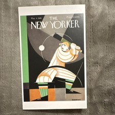 The New Yorker Bobri Baseball 1926 Cover Art Deco Postcard Divided Back 1994