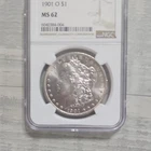 1901 Morgan Dollar $1 NGC MS 62 Silver Uncirculated Coin New Orleans
