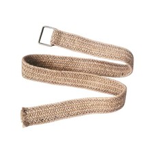 Vintage Jute Woven Braided Boho Thread Through Buckle Belt Size L/XL