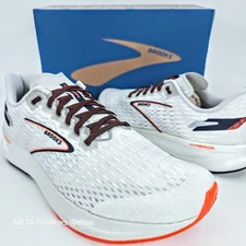 Brooks Hyperion US 13 Men's White/Black/Orange Speed Lightweight Neutral Run New
