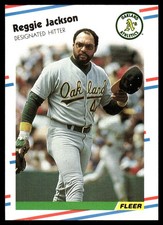 Reggie Jackson 1988 Fleer #283 Athletics MLB READ FREE SHIPPING AutographDen