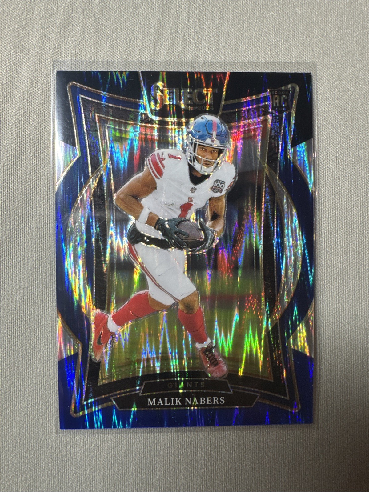 2024 Panini Select - Concourse Malik Nabers #29 Black & Blue Shock Prizm (RC)