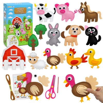 Tier Nähen Bastelset DIY Basteln und Nähen Set für Kinder Plüsch Basteln Kunst