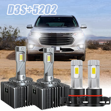 For Chevy Traverse 2021 D3s Hid Headlight5202 Led Fog Light Bulb Cool White