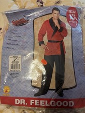 Hugh Hefner  Red Velvet Smoking Jacket Adult Make Costume By Rubies M38-40