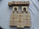 Jenga Blocks Game Replacement Lot of  34  Wood Pieces Pre-Owned - — photo 1