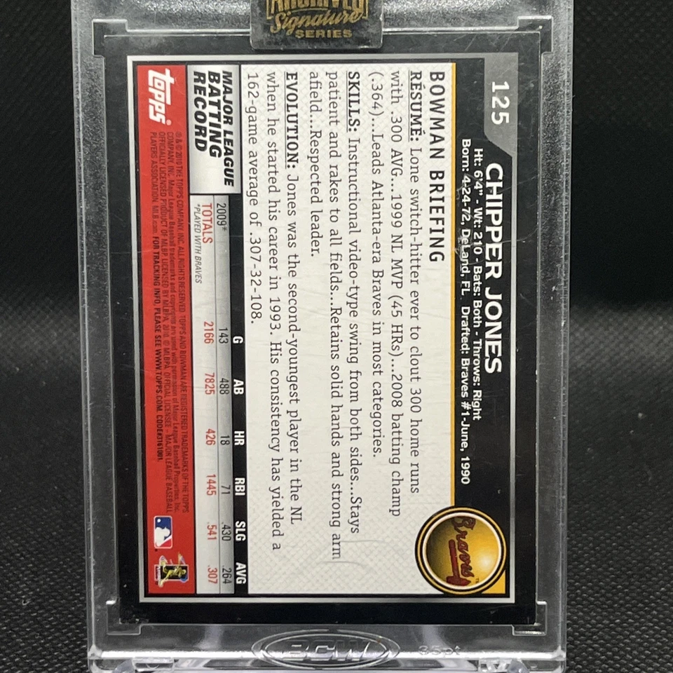 2022 Topps Archives Chipper Jones Auto 1/1 - image 2 of 2