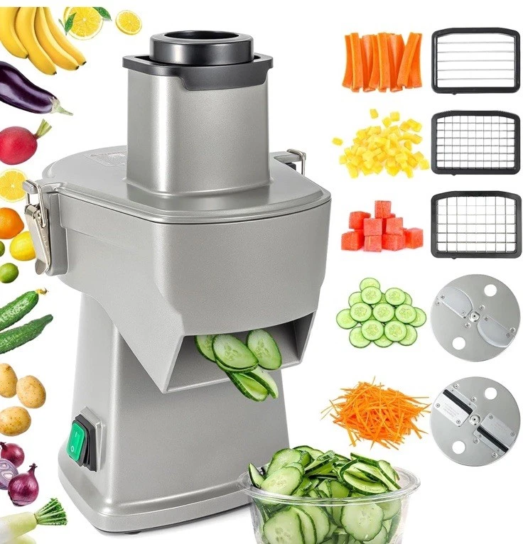 4 in 1 Electric Vegetable Chopper Adjustable Thickness Mandoline Slicer＆Dicer Su