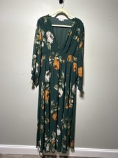 BALTIC BORN Olivia Maxi Dress Deep Topaz Floral 1XL wedding guest baby shower