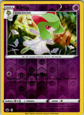 Pokemon TCG: Kirlia 060/198 Reverse Holo - Chilling Reign NM