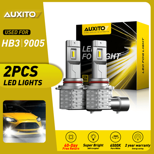 AUXITO LED Fog Light Driving Bulbs 9005 HB3 6500K Xenon White High Power CANBUS