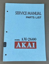 Akai AM-2600 Manuale di servizio/elenco ricambi D-853
