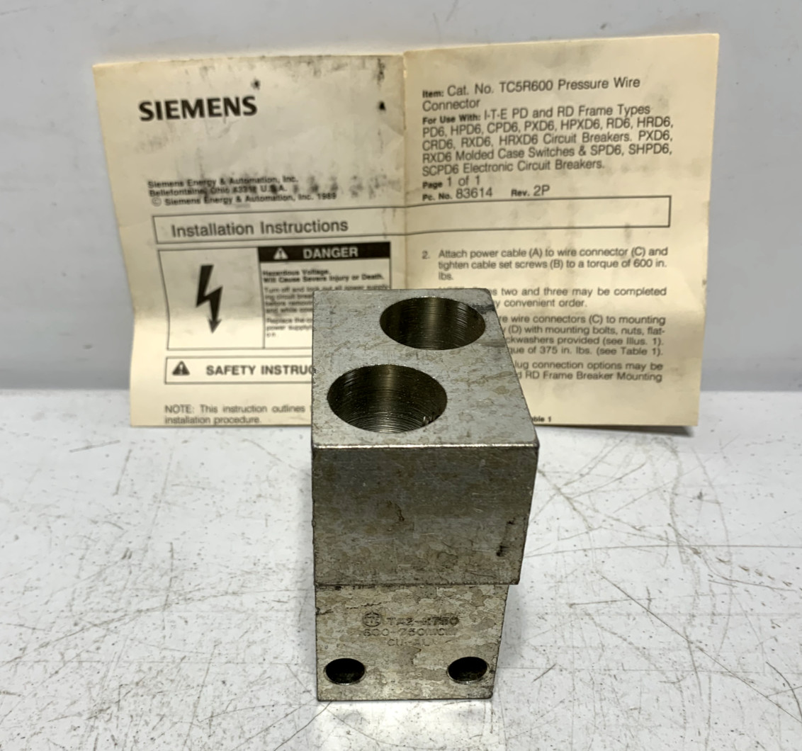 Siemens TA2-K750 Breaker Terminal Lug