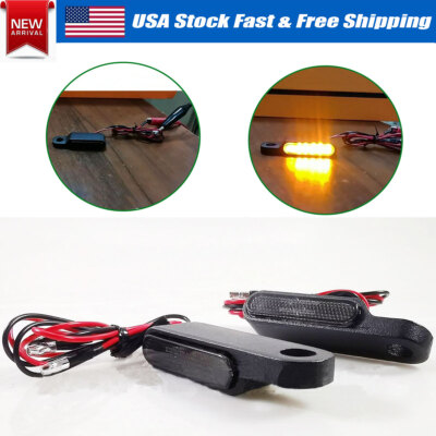 2Pcs Motorcycle LED Turn Signal Brake Blinker Lights Warning Lamp Kit