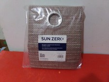 Sun Zero Kline Burlap Weave Thermal 100 52 in. W x 63 in. L Blackout Grommet Cu