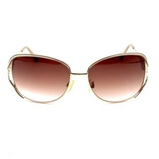 Laundry By Design Fashion Sunglasses Brown Gold Metal Frame Gradient Lenses