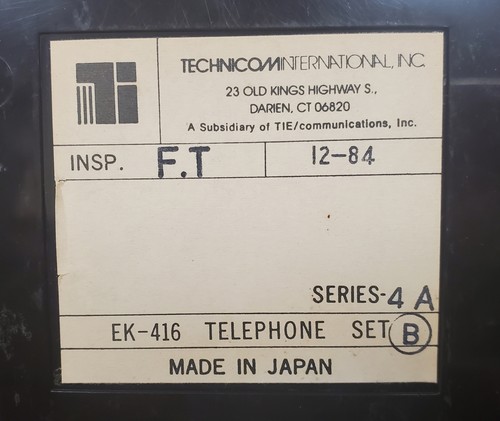 Vintage Technicom International EK-416 Corded Desk Business Phone Beige - Picture 7 of 7