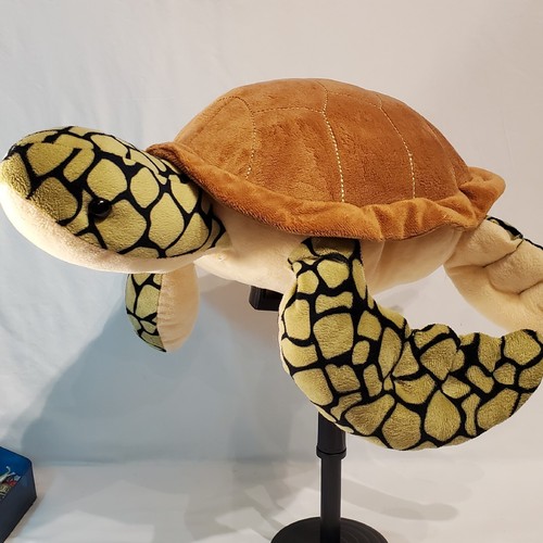 Fiesta SEA TURTLE Plush Green Tan Brown Ocean Aquatic Marine USED Stuffed Anima - 第 1/20 張圖片