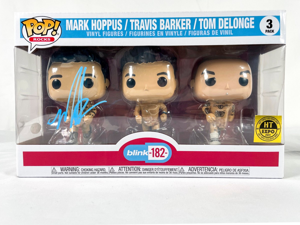 Mark Hoppus Signed BLINK 182 Funko Set Hot Topic Exclusive EXACT