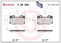 P 56 095 Brembo Bremsbelagsatz, Scheibenbremse FüR Infiniti,Nissan