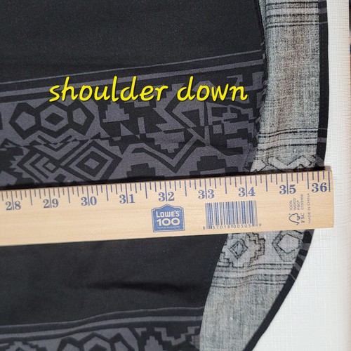 VTG Roper Rodeo Blue Shirt Mens 2XT Black Gray Aztec Brushpopper USA Pearl Snap - Picture 17 of 19